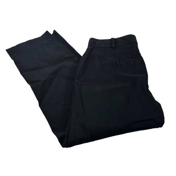 Talbots Women's Sz 4 Pant Signature Dress Slacks Two Back Pockets Black Preowned - Picture 2 of 14